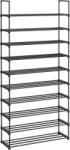 SONGMICS LSA10BK 10 szintes cipőtartó állvány fém fekete (EUZ-LSA10BKV2) - prodis