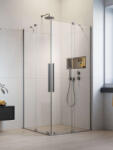 Radaway Furo Brushed Nickel KDD szögletes szálcsiszolt króm zuhanykabin 120x110 átlátszó