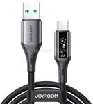 JOYROOM STARTALK adatkábel (USB - Type-C, 3A, PD gyorstöltő, LED jelzés, 120cm) FEKETE (JOYROOM_S-A60_A-C_3A_1.2M_BLACK) (JOYROOM_S-A60_A-C_3A_1.2M_BLACK)