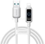 JOYROOM Xiaomi Redmi Note 17 / iPhone 14 Plus / iPhone 14 Pro Max STARFLIGHT adatkábel USB - lightning, 120cm, FEHÉR (JOYROOM_S-A55_A-L_3A_1.2M_WHITE) (JOYROOM_S-A55_A-L_3A_1.2M_WHITE)