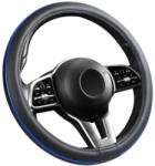 Autolife Bőrhatású Kormányvédő 38cm / Kék betétes (00795) - olaj