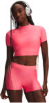 Under Armour HeatGear Crop Mock SS Bittersweet Pink/Posh Pink Női póló XS