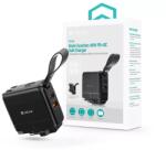 DEVIA Global 45W PD+QC hálózati gyorstöltő utazó adapter (CN/JP/US/EU/UK/AU) fekete (ST130814)