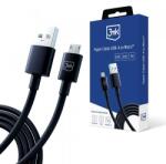3mk Protection Cablu Date/Incarcare 3MK Hyper USB-A - microUSB, 18W, 1.2m (Negru)