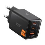 Spigen ESSENTIAL hálózati töltő USB+2xType-C 47W PD 3.0 fekete (ACH09465)