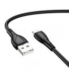 BOROFONE Cablu Date/Incarcare Borofone BX121 Energy, USB-A - microUSB, 18W, 1m (Negru)