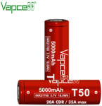Vapcell T50 5000mah tölthető 21700 li-ion akkumulátor 35 A terhelhetőséggel