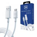 3mk Protection Cablu Dat/Incarcare 3MK Hyper USB-A - microUSB, 18W, 1.2m (Alb)