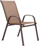 SPRINGOS fém kerti Szék 73x 55, 5x93cm - Barna (GF0073)