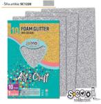 Art Glitteres dekorgumi - A4-es, 10 db-os, ezüst (SC1220)