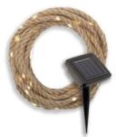Somogyi Elektronic napelemes fényfüzér kötélen, 52 db melegfehér LED, 5 m (MXROPE) (MXROPE)