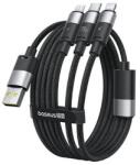 Baseus Starspeed Adatkábel 3in1 Usb - Type-C/Lightning/Microusb, 150cm, Fekete