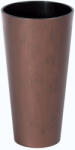 Prosperplast Műanyag virágcserép, Prosperplast Tubus Slim Corten, réz, átmérő: 40 cm, magasság: 76, 2 cm, betéttel, 35 / 64 l, rézhatású, kerek (TC255555)