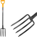 Strend Pro Garden Villa, Strend Pro Garden ErgoLine1200, fekete/szürke, acél fej, acél nyél, 4 ágú, D markolat (TC211581)