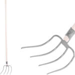 Strend Pro Garden Villa, Strend Pro Garden F134KX. WH, szürke, acél fej, fa nyél, 4 ágú, fogantyúval (TC211414)