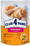 Kormotech Club 4 Paws Cat - Hrana umeda premium - Vitel - 85g