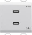 Gewiss Priza USB tip C dubla 2M PD 63W Gewiss Chorus alb GW10417 (GW10417)