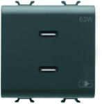 Gewiss Priza USB tip C dubla 2M PD 63W Gewiss Chorus negru GW12417 (GW12417)