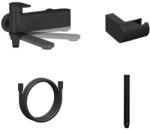 RAVAK Kádtöltő csaptelep, Ravak Chrome II kádcsaptelep szettel, CR II 022.20BL+S, fekete X07S120 - zuhanykabin