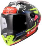 LS2 FF805 Thunder GP Aero Replica Aldeguer 25 zárt motoros bukósisak fényes fekete-piros-zöld
