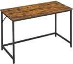 VASAGLE Íróasztal, számítógépes asztal, kis irodai asztal 120x60 cm, rusztikus barna/fekete (LWD039B01) - vasbutor
