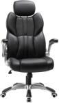 SONGMICS Ergonomikus forgószék, irodai szék összecsukható karokkal, fekete (OBG65BK)