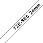Brother TZE-se5, Banda De Securitate, Negru Pe Alb, 24MM (TZESE5_OEM)