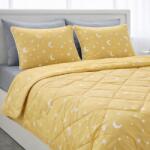Pucioasa Set promo pilota pat dublu 200x215cm + 2 perne cadou, Pucioasa, galben cu luna si stele