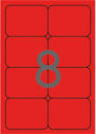 APLI Etikett, 99, 1x67, 7 mm, színes, kerekített sarkú, APLI, neon piros, 160 etikett/csomag (02876) - nyomtassingyen