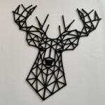  Fali dekoráció, szarvas , 47, 5x47, 5 cm, 3 mm HDF - antracit színű fa falburkolat FPD-11