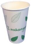  Pohár eldobható papír műanyagmentes 4 dl nyomott 50 darabos(12389, 14941) (14660)