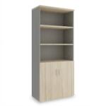 Rauman Dulap înalt SimpleOffice 80 x 40 x 180 cm, stejar deschis / gri (CF-0818C_CF-1550/CF8820) Dulap arhivare