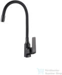 INVENA LIGARIA Eco Start konyhai csaptelep, álló, flexibilis kifolyócsővel, fekete BZ-39-004-L (BZ-39-004-L)