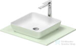 Duravit SIVIDA 40x40 cm-es mosdó+62 cm-es pult kombináció Sivida bútorhoz, matt szatén fehér/matt halványzöld 268006FH00 (268006FH00)