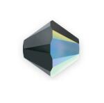 SWAROVSKI Gyöngy Swarovski 4mm-es fűzhető kúpos jet AB-5328 25db/csomag (5328)