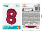 GoDan Balon folie sub forma de cifra, rosu, 92 cm GD1941-8 Baloane folie Tip Cifra 8 (GD1941-8)