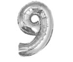 GoDan Balon Folie Cifra 35 cm Argintiu GD1910-9 Baloane folie Tip Cifra 9 (GD1910-9)