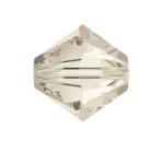 SWAROVSKI Gyöngy Swarovski 4mm-es fűzhető kúpos silver shade-5328 25db/csomag