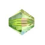 SWAROVSKI Gyöngy Swarovski 4mm-es fűzhető, kúpos, peridot AB2x-5328