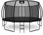 AGA SPORT EXCLUSIVE Trambulin 500 cm Fekete + védőháló + létra (MRPU1016BLACK)