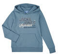 JACK & JONES Pulóverek JJELOGO SWEAT HOOD Kék 11 Jahre