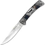 HARAHU A3159 Outdoor összecsukható kés - 24/10, 3cm/Fekete/Barna KP39398