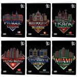 MARMAR Füzet A4 40 Lapos Kockás Város Puha Iskolai Borító (4905212651049)