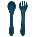 Gigi Kids Szilikon evőeszközök csecsemők etetéséhez Gyerek kanál villa Gigi Kids (FS-011-10)