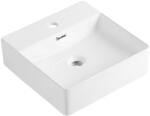 Cerano - Kerámia mosdó - fali és pultra szerelhető - Peno - fényes fehér - 42x42 cm