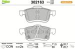 VALEO Sada brzdových platničiek kotúčovej brzdy VALEO 302163 (302163)