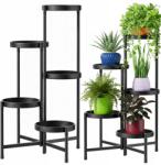 Botle Virágágyás fém állvány növények virágok 5 szint 80cm sarok fekete loft (5904865742523)