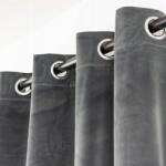  Velúr Függöny Átvezetőkkel 140x270 Szürke Sötétítő (270 ZP 3 D.GREY)