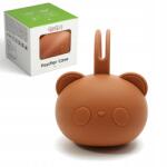  Szilikon cumitartó doboz gömb védő medál, narancssárga (PS016)