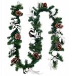 Costway Karácsonyi girland 270 cm Costway fenyő koszorú 50 LED-del (CM22796)